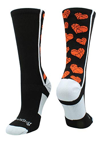 【中古】【未使用・未開封品】MadSportsStuff Crazy Love バスケットボール ハート クルーソックス S ブラック 【中古】【未使用・未開封品】MadSportsStuff Crazy Love バスケットボール ハート クルーソックス S ブラック