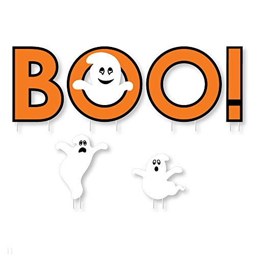【中古】【未使用・未開封品】Big Dot of Happiness Spooky Ghost - 庭標識 屋外 芝生 デコレーション - ハロウィン パーティー ヤードサイン - ブー