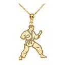 【中古】【未使用・未開封品】認定14Kゴールド空手武道ペンダントネックレス カスタマイズ可