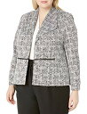 【中古】【未使用・未開封品】Kasper Women's Knit Metallic Jacquard Jacket with Zipper Pocket De...
