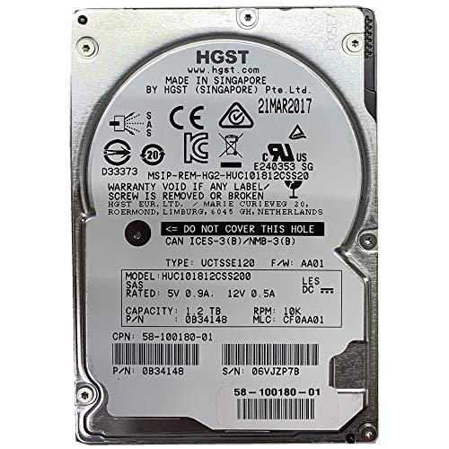 【中古】【未使用・未開封品】HGST 1.2TB HDD 10K RPM 2.5インチ 12Gb/s SAS ハードディスクドライブ ..