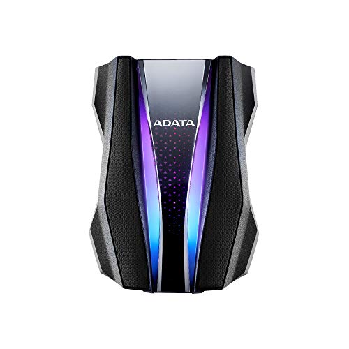 【中古】【未使用・未開封品】ADATA AHD770G-2TU32G1-CBK 外付けHDD HD770G 2TB ポータブル USB3.2 Gen1対応 ブラック RGBライティング機能 耐衝撃 防水 防塵 /3年保証