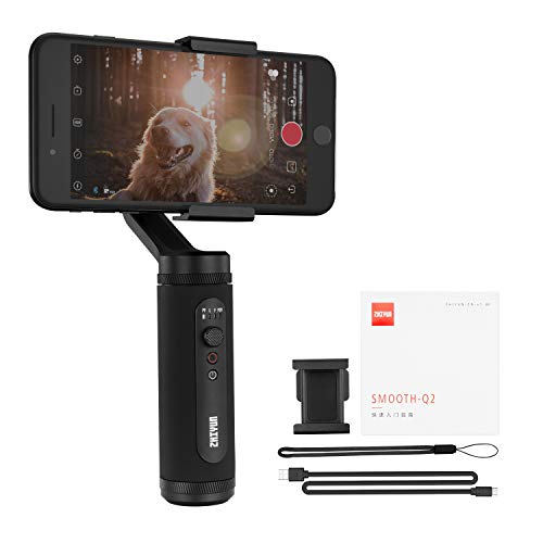 【中古】【未使用・未開封品】Zhiyun Smooth Q2 スマートフォンジンバル、ポケットサイズアルミニウム合金ボディ 360 Infinite Vortex、ポートレート風景モード、オブジェクト