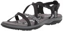 【中古】【未使用・未開封品】Skechers レディース ストラップ スリングバック レゲエ スリム ステイケーション, ブラック, 7