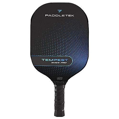【中古】【未使用・未開封品】Paddletek Tempest Wave Pro ピックルボールパドル 標準グリップ リップタイド ブルー