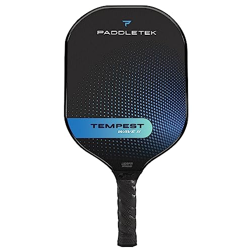 【中古】【未使用・未開封品】Paddletek Tempest Wave II ピックルボールパドル | リップタイド(ブルー)