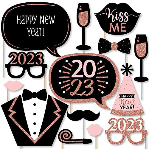 【中古】【未使用・未開封品】ビッグドットオブハピネス ローズゴールド Happy New Year - 2020 年大晦日パーティー フォトブース小道具キット - 20個(2.0)