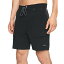 【中古】【未使用・未開封品】Hurley Men's 18" Inch Beachside Packable Hybrid Swim Gym Short, Black, 38