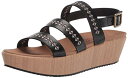 【中古】【未使用・未開封品】Skechers womens Slingback Wedge Sandal, Black, 9.5 US