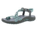 【中古】【未使用・未開封品】Skechers レディース レゲエ・イル・モン スポーツサンダル, グレー/アクア, 9