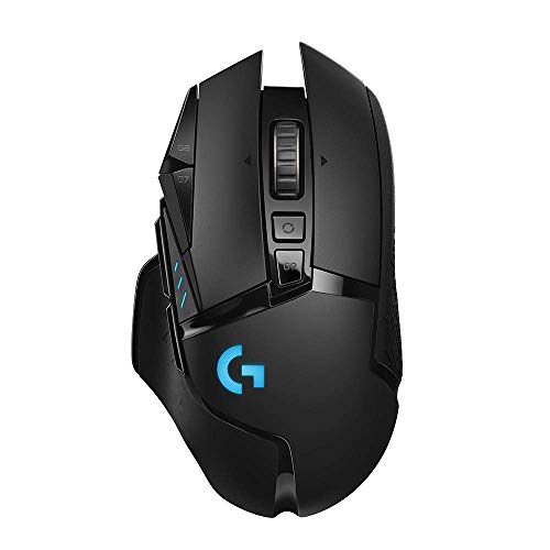 【中古】【未使用 未開封品】Logitech G502 LIGHTSPEED Wireless Gaming Mouse with HERO 16K Sensor, PowerPlay Compatible, Tunable Weights and Lightsync RGB - Black