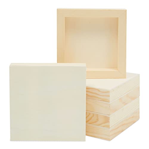 乐天商城 - 【中古】【未使用・未開封品】未仕上げ木製ペイントパネルボード (5×7インチ 正方形 6パック)