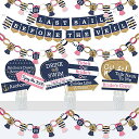 【中古】【未使用・未開封品】Big Dot of Happiness Last Sail Before the Veil - バナーとフォトブースデコレーション...