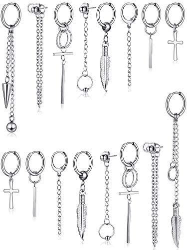 【中古】【未使用・未開封品】16ピース フープ ダングル イヤリング ダングル ヒンジ フープ イヤリン..