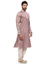 【中古】【未使用・未開封品】Saris and Things ブラウンコットン 既製品 エスニック インディアン クルタ パジャマ メンズ US サイズ: 48 カラー: ブラウン