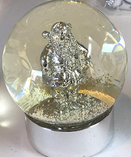 【中古】【未使用・未開封品】シルバーサンタクリスマススノードーム