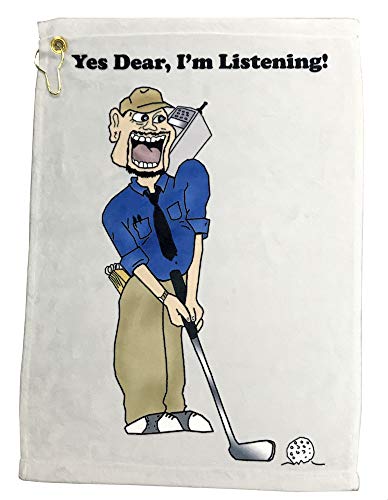【中古】【未使用・未開封品】Giggle Golf Yes Dear I'm Listening ゴルフタオル 面白いゴルフギフト