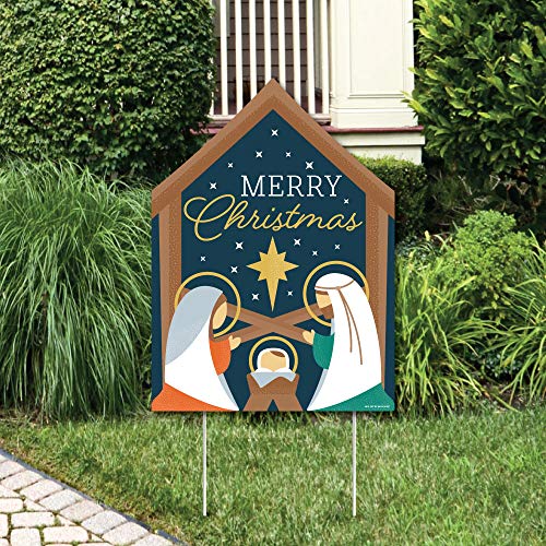 【中古】【未使用・未開封品】Big Dot of Happiness Holy Nativity - パーティーデコレーション - 飼い..