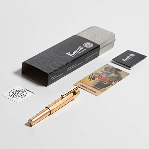 楽天AJIMURA-SHOP【中古】【未使用・未開封品】Kaweco AL Sport Gold Edition、細いペン先とKaweco Sport 八角形クリップゴールド