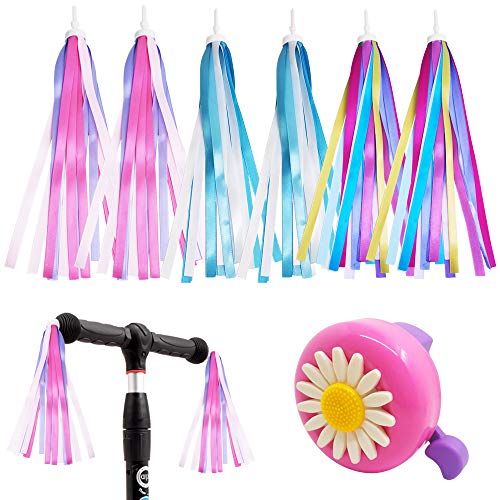 【中古】【未使用・未開封品】Sonku 3ペア 6個 子供用 自転車 タッセル リボン カラフルな自転車 ハン..