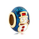 【中古】【未使用・未開封品】CharmSStory クリスマスツリースノーフレーク雪だるまビーズ チャームブレスレット用
