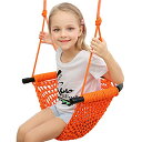 【中古】【未使用・未開封品】Hi-Na 子供用スイングシートブランコ ニットロープ付き 子供用ブランコセット 屋内ブランコ 子供用屋外ブランコセット 裏庭ブラン...