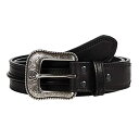 【中古】【未使用・未開封品】ARIAT A1019401-46 Leather Strap Mens Belt - Black - Size 46