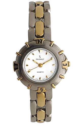 【中古】【未使用・未開封品】Peugeot レディース ツートンカラー シルバーウォッチ - 読みやすい スポーツベゼル ゴールドリンクブレスレット【メーカー名】【メーカー型番】【ブランド名】Peugeot 腕時計 Peugeot: Des...
