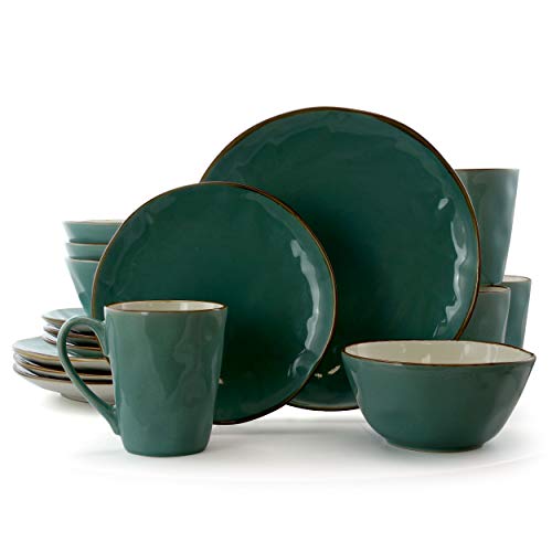 【中古】【未使用・未開封品】Elama トロピカル食器セット 16 Piece Caribbean Tide