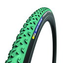 【中古】【未使用・未開封品】Michelin Power シクロクロス 泥 フロントまたはリア ロードバイクタイヤ アスファルトと混合地形用 チューブレス対応 ブラックサイドウォール 7
