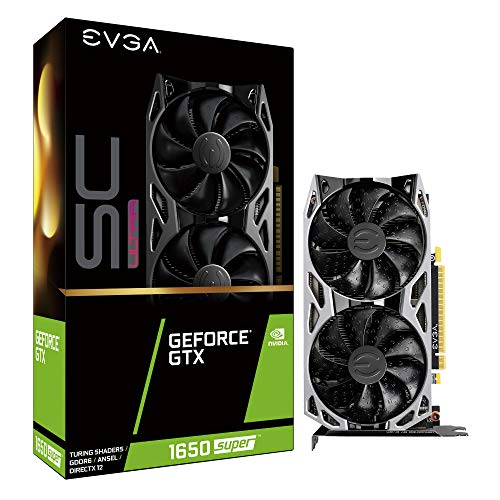 【中古】【未使用 未開封品】EVGA GeForce GTX 1650 Super SC ウルトラゲーム 4GB GDDR6 デュアルファン メタルバックプレート 04G-P4-1357-KR