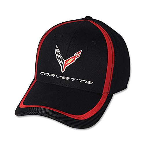 【中古】【未使用・未開封品】C8 コルベット 次世代 レッドストライプ アクセントハット - ブラック, ブラック, Medium