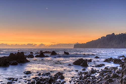 š̤ۡѡ̤ʡPosterazzi PDDUS12SWR0150LARGE Sunrise at Laupahoehoe Beach Park, Hamakua Coast, Big Island, Hawaii Photo Print, 24 x 36, Multi 141