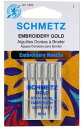 【中古】【未使用・未開封品】50 Schmetz Gold Titanium Embroidery Needles Size 90/14 130/705 H-ET