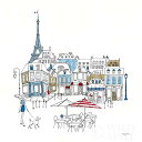 【中古】【未使用・未開封品】Posterazzi PDX49481LARGE World Cafe II パリカラーフォトプリント 24 x 24インチ マルチ