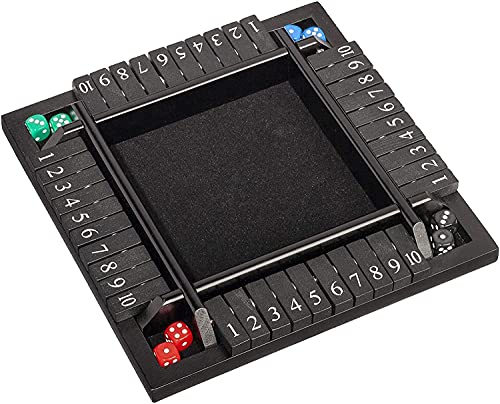 【中古】【未使用・未開封品】WE Games トラベルサイズ 4人用 Shut The Box ブラック ステンドウッド 8インチ