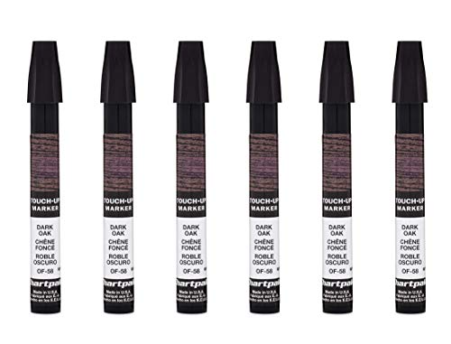 AD Marker Chartpak 木製家具タッチアップマーカー 3本針 ダークオーク 6本入りボックス (OF58)