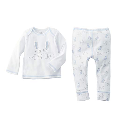 【中古】【未使用・未開封品】Mud Pie 11010175 My First Easter 2ピースセット (0-3ヶ月、3-6ヶ月) ホワイト ピンク ブル...