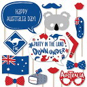 【中古】【未使用・未開封品】Big Dot of Happiness Australia Day - G'Day Mate オージーパーティー フォトブース小道具キット - 20個