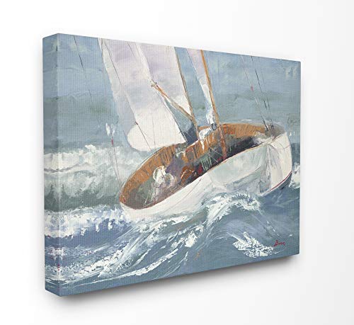 【中古】【未使用・未開封品】Stupell Industries ヨット 海の斜面 オーシャンブルー ブラウン ビーチ..