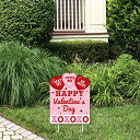 【中古】【未使用・未開封品】Big Dot of Happiness 会話ハート - 屋外芝生サイン - バレンタインデーパーティーヤードサイン - 1個