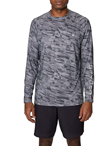 š̤ۡѡ̤ʡSpyder Men's Digital Camo Long Sleeve Rashguard, Dark Gr...