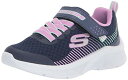 【中古】【未使用・未開封品】Skechers キッズ スポーツ 軽量 スケッチャーズ ガールズ 洗濯機洗い可能 スニーカー ネイビー/ラベンダー 13 小さい子供
