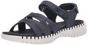 【中古】【未使用・未開封品】Skechers レディース アンクルストラップサンダル, ネイビー, 24
