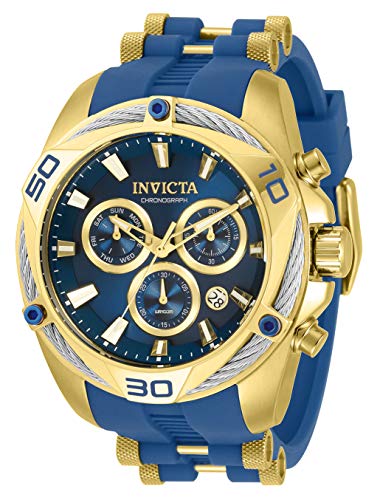 【中古】【未使用・未開封品】Invicta メンズ ボルトクォーツ腕時計 ステンレススチールとシリコンストラップ付き ブルー 50 モデル:31317 