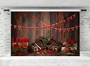 【中古】【未使用・未開封品】Kate 10x6.5フィート Happy Valentine's Day Love 写真背景幕 ヴィンテージ木製愛好家写真小道具
