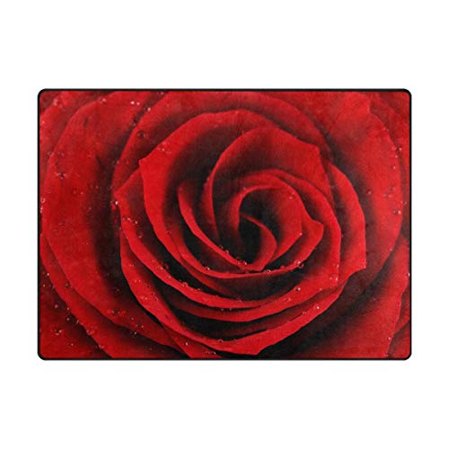 【中古】【未使用・未開封品】Baofu バレンタインデー レッドローズ エリアラグ カラフル ラージ ノン..