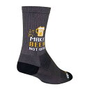 【中古】【未使用・未開封品】SockGuy SGX 6インチ Beer Not War パフォーマンス サイクリング/ランニングソックス Small-Medium グレー