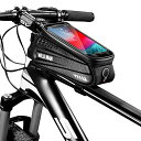 【中古】【未使用・未開封品】WILD MAN 防雨 自転車 フロントフレーム バイクバッグ タッチスクリーン携帯電話マウント付き ロードマウンテンバイク用