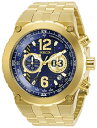 【中古】【未使用・未開封品】Invicta Men's Aviator Quartz Watch with Stainless Steel Strap, Gold, 32 (Model: 31595)